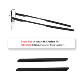 Replacement Earsocks Rubber Temple Sleeve for Oakley Inner Foil OX3247 Eyeglasses Frame, Black Ear Sleeves