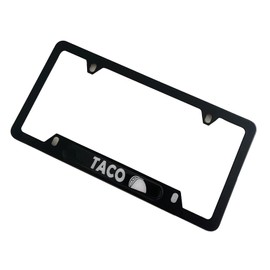 License Plate Frame Cover Holder, Black for Tacos Funny Tacoma, Truck Car Accessories