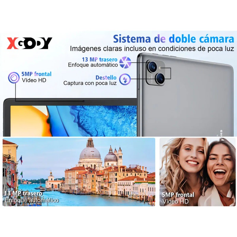 Funda de bolígrafo Xgody Android 13 Ram c/teclado Tablet 10