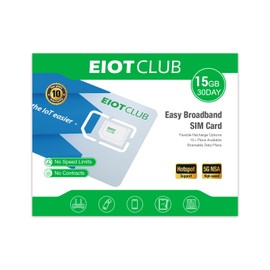 EIOTCLUB Data Only SIM Card - Prepaid 5G/4G LTE Network for Unlocked Device, No Contract, No Phone Number, Triple Cut 3-in-1