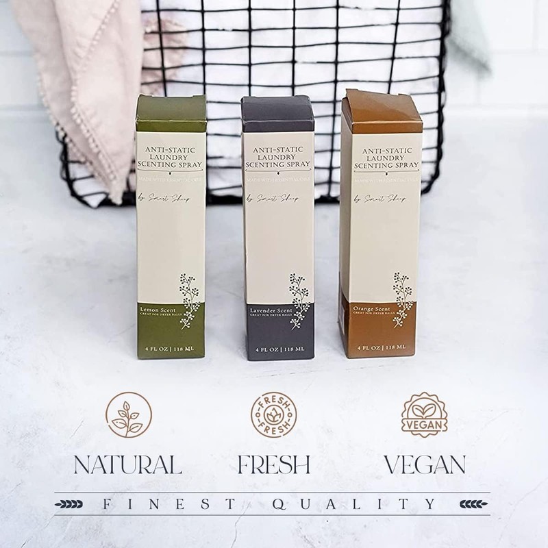 Anti-Static Laundry Scenting Spray with Essential Oils (Lavender, Lemon, Orange)