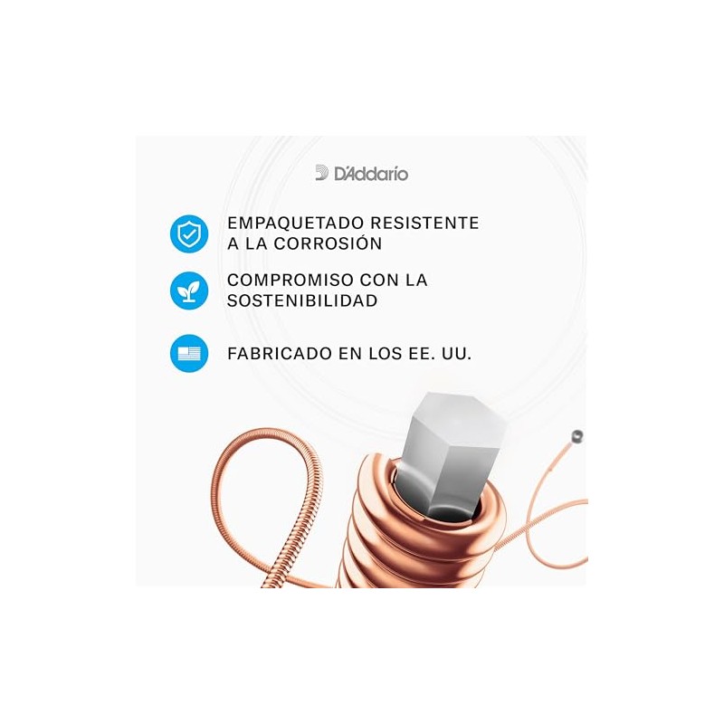 D'Addario | Phosphor Bronze | Cuerdas para Guitarra Acústica |