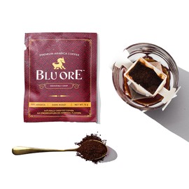 Blu Ore Premium Vietnamese Coffee - Dark Roast - Single Serve Pour Over (16 Pack) - 100% Arabica Drip Bag Coffee, Eco-Friendly Filter, Travel Friendly, No Preservatives