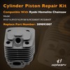 Cylinder Piston Repair Kit Compatible with Ryobi Homelite Chainsaw RY3714,
