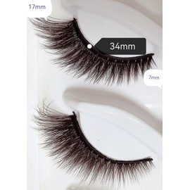 Chunmeng 3D Brown Slant flying cat eye false eyelashes Mink Faux Curly and Fluffy beautiful natural looking lashes, bring you a weightless lash makeup (brown)
