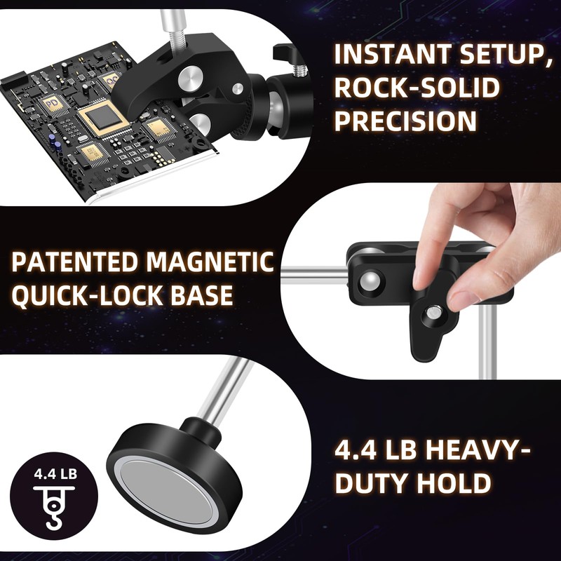 NEWACALOX Helping Hands Soldering, Magnetic Third Helper hand Station