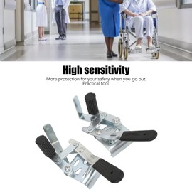 2PCS Wheelchair Wheellock Assembly, Left Right Brake Assembly Wheelchair Brake Replacement, Steel Wheel Lock for Fixed Armrest Wheelchairs, Heavy Duty Lock Part Fit Most Wheelchair