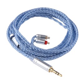 Linsoul Tripowin Zonie 16 Core Silver Plated Cable SPC Cable de Auriculares para 7hz Zero Dioko Timelesss Ae TINHIFI T2 T3 Plus Wan'er Cadenza KZ AS10 QKZ HBB Tripowin Mele Olina (3.5mm, 2pin)