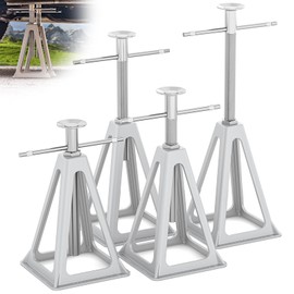 WELLUCK RV Stabilizers Jacks 4 Pack,Screw Jack Stands for RV Camper Travel Trailer Leveling,Aluminum,Single Support Up to 6000 Lbs, Adjustable from 11" to 17"