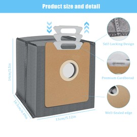 10 Pack Replacement Dust Bags Compatible with Eufy Clean G35+, G40+, G40 Hybrid+ Auto-Empty Station, Dust Bags Accessories Replacement Parts