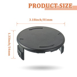 JAMHER Pack of 2 Lawn Trimmer Spool Cap, Cordless Lawnmower Replacement Part for Parkside PRTA 20-Li (B2, C3), PRT 550(A1, A2, A3, A5) Replacement Spool Cap