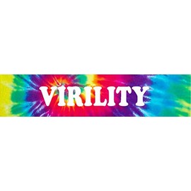 Virility Groovy Cool Tie Dye Look 8" Wide Decal Bumper Sticker for use on Any Smooth Surface