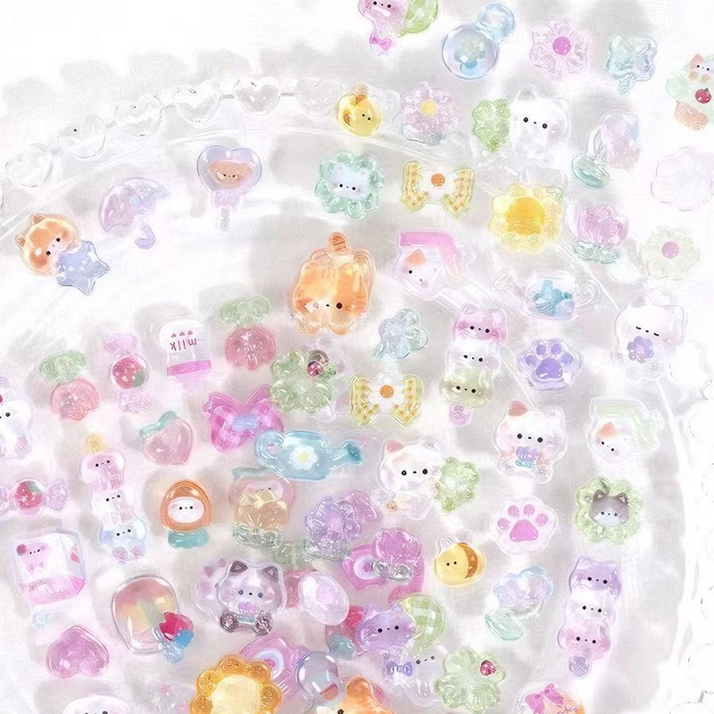 Cute Stickers,6PCS Puffy Stickers with Dog,Kitten,Rabbit,Bear,Bird,Dinosaur