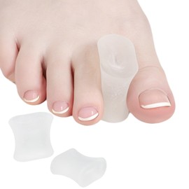 12Pcs Gel Toe Separators, Bunion Corrector for Straightening Overlapping Toes, Toe Spacers for Women & Men (Transparent)