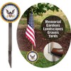 U.S. Navy Flag Holder Grave Marker with 8x12" American Flag