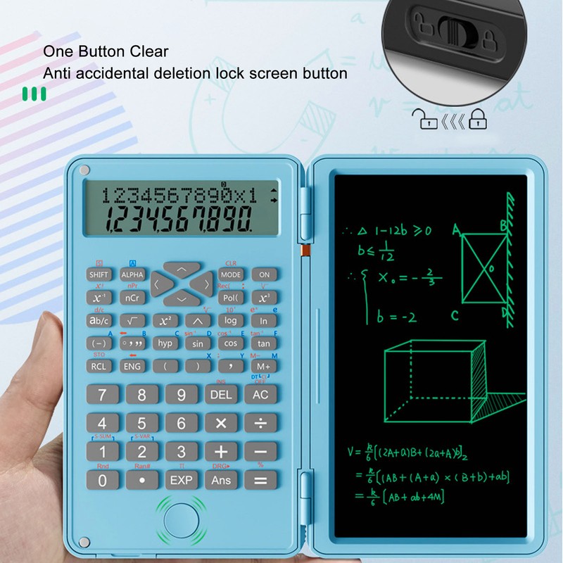 Scientific Calculator Multifunctional Function Calculator with Erasable Writing Board for