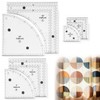 3 Set Drunkards Path Quilting Templates,Acrylic Rulers with 1/4" Seam