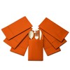 50-Pack Disposable Linen-Feel Dinner Napkins with Built-in Flatware Pocket, ORANGE
