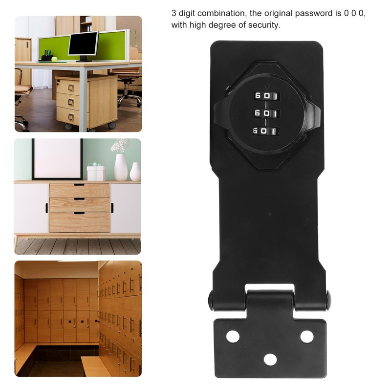 Mechanical Password Lock 3 Digit Combination Anti Theft Hasp Lock
