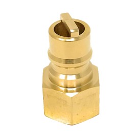 Female NPT Quick Connect Hose Connector Plug, Quick Release Valve for Propane, LP, Natural Gas, Fluid, or Air Applications, Brass 1/2" (Diamater: 3/4")