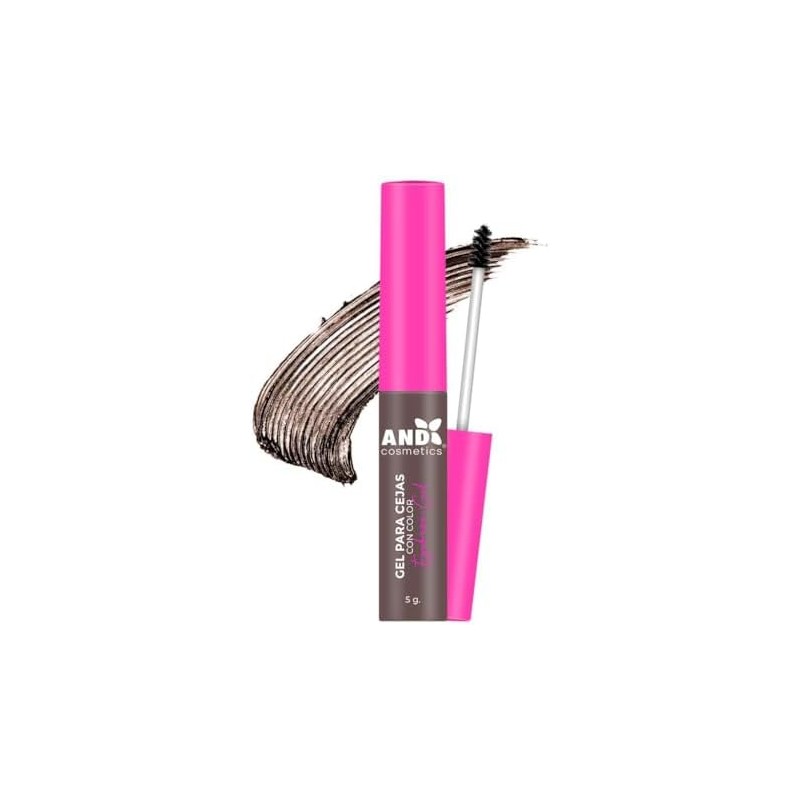 Gel para cejas And Cosmetics: Transparente + Café claro, 24h