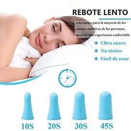 60 pares tapones oidos ruido dormir, 1 par tapones oidos de silicona para nadar, tapones oídos de espuma suaves y cómodas reutilizables, tapones audit