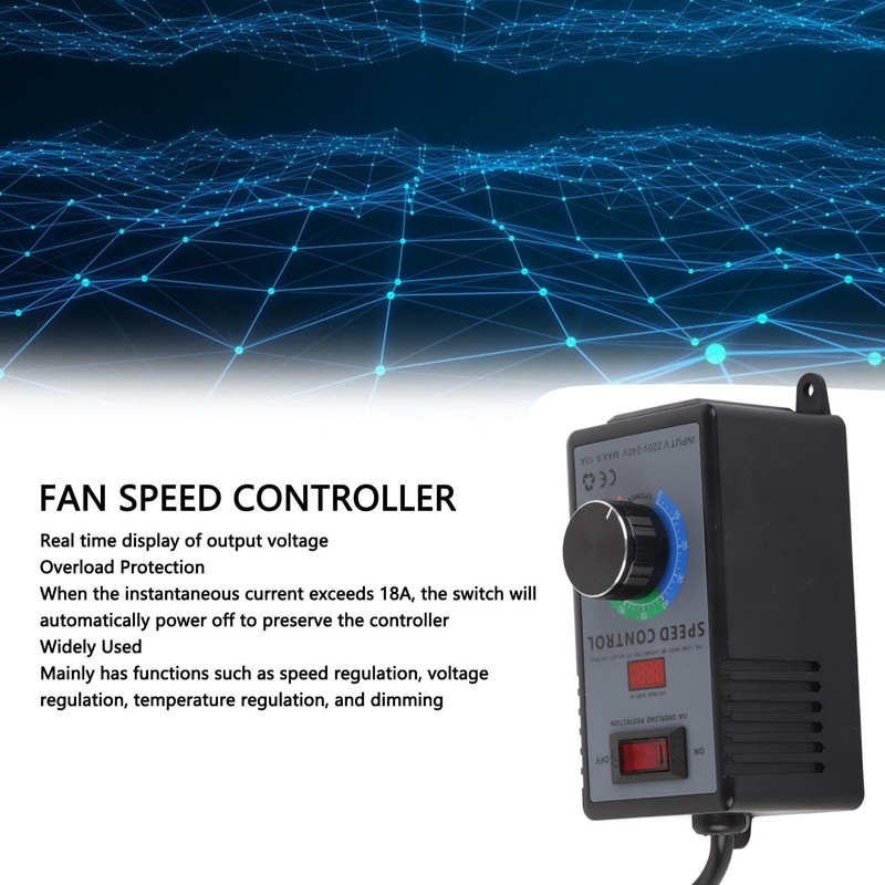 Motor Speed Regulator, Flame Retardant AC220-240V Motor Speed Controller for