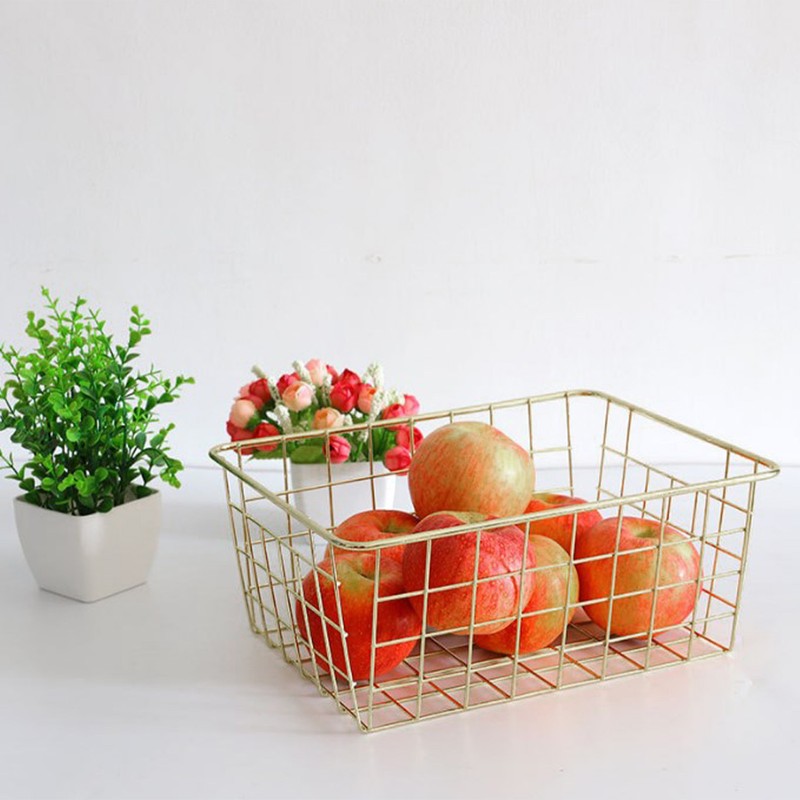 Freezer Basket Rust Proof Large Capacity Iron Storage Bin for