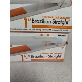 Brazilian 2 Pack Brazilian Heat by Mega Hot Tourmaline Ceramic Flat Irons 1” & 1 1/2"