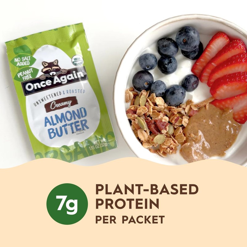 Once Again Organic Almond Butter Packets, Roasted - Individual Nut