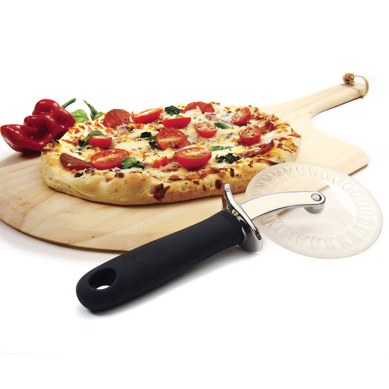 Norpro Grip-Ez Pizza Wheel W/Scallops, 9.75" x 4.25" x 1.25",