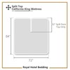Royal Hotel Bedding Solid Periwinkle Top-Split-Calking: Adjustable California King Bed