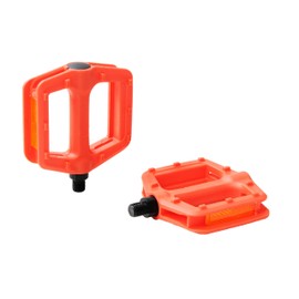Lightweight X-Rated BMX Kids Bike Flat Platform 1/2" Axle DX Studded Pedals Orange