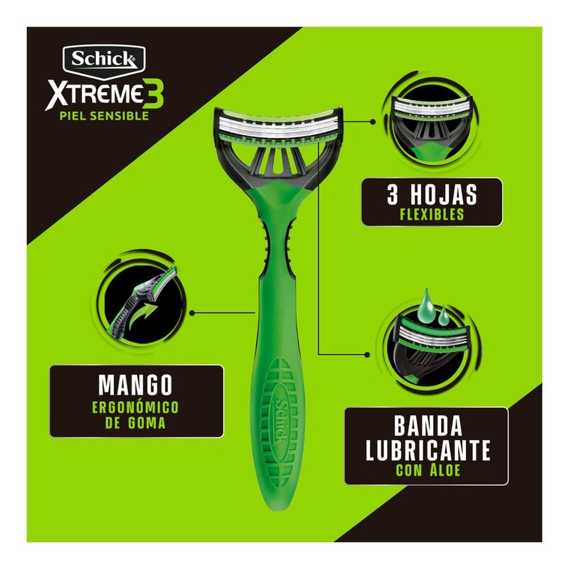 SCHICK XTREME 3 PIEL SENSIBLE 6 RASTRILLOS