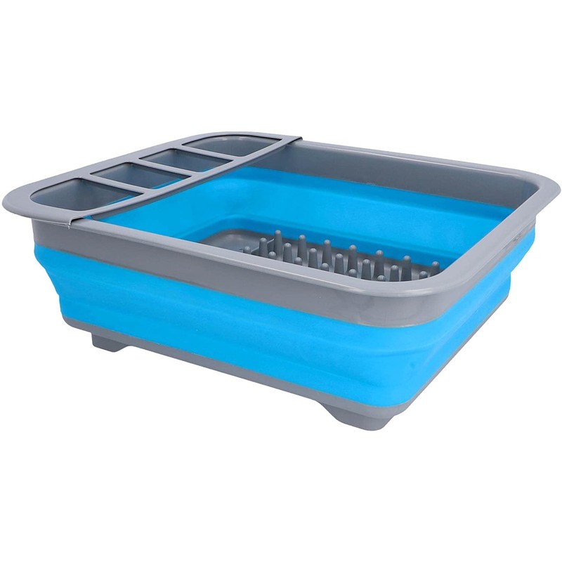 cartrend Caravan Dish Drainer Foldable Dish Drainer Plate Glasses Cup