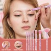Makeup Brush Set, 7 Pcs Makeup Brushes Crystal Glitter Make