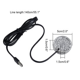 MiOYOOW Submersible Lights, USB Waterproof Aquarium Light with Fixed Suction Cups for Aquarium Decoration