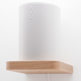 HOCHSTAPLER Speaker Wall Mount for Sonos Era 100 - Sonos Era 100 Wall Mount Made of Solid Oak Wood - Wall Mount Speaker with Mounting Material