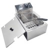 Electric Deep Fryer with Basket for Home Use, Countertop Commercial