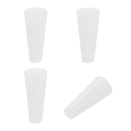 PATIKIL Tapered Shaped Solid Silicon Stopper, 3/8" Tube Rubber Stoppers Lab Plugs for Sealing Copper Pipes Bottles Vials, 4 Pcs