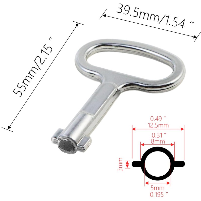 Hyamass Electrical Cabinet Key Set - 4-Pack Aluminum Alloy Safety