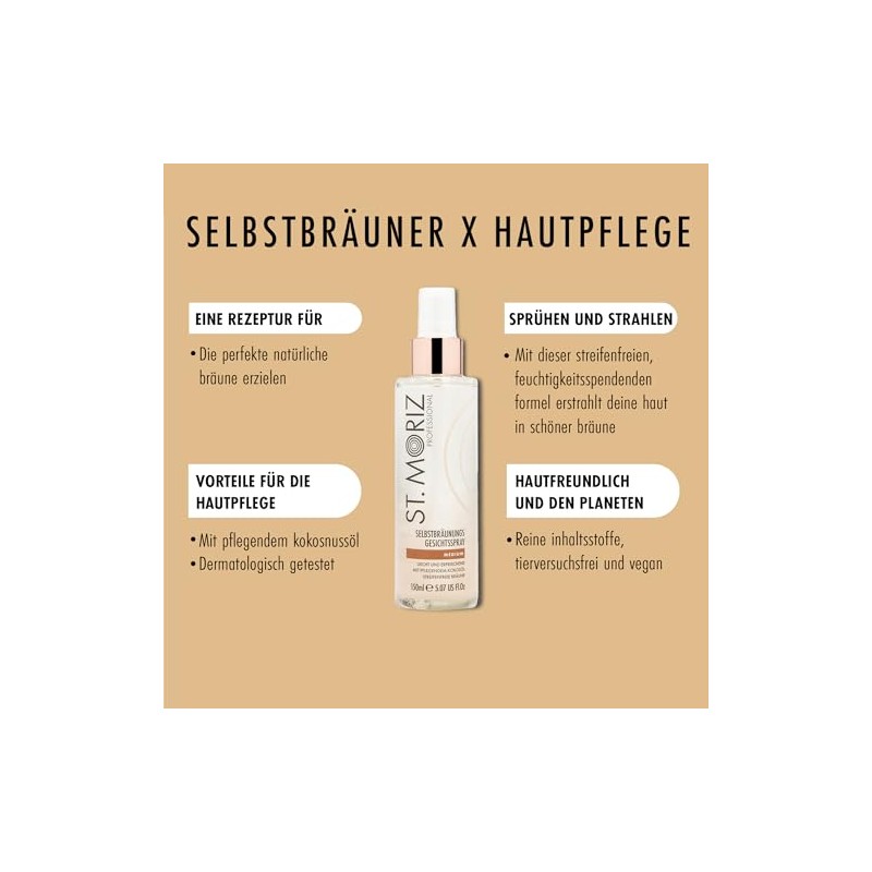 ST. MORIZ Self-tan Face Mist - Self Tanner for Gradually