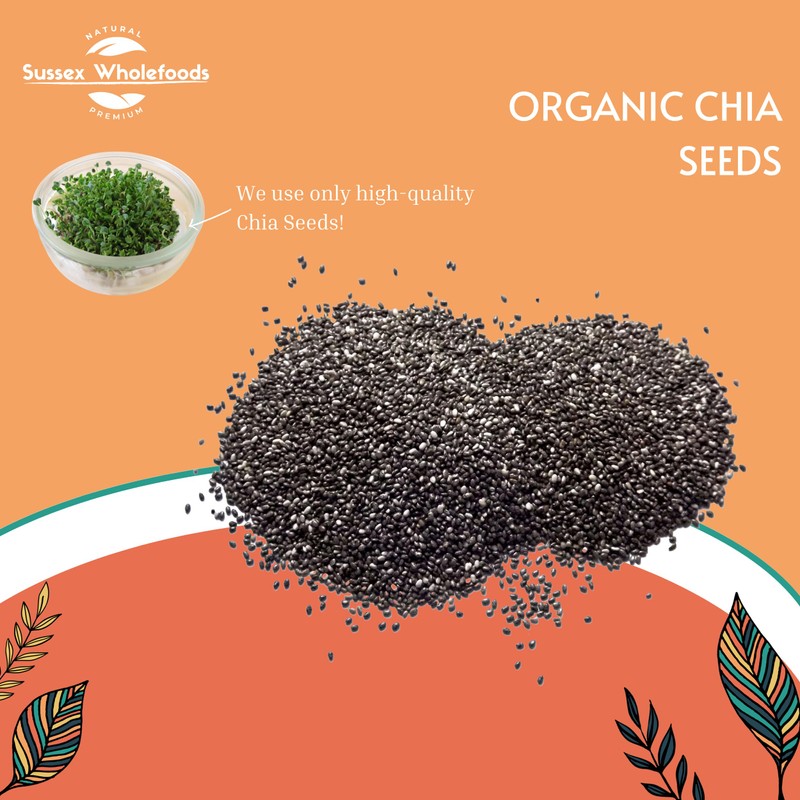 Sussex Wholefoods Organic Chia Seeds 500g