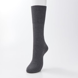Gunze AGX303 Men's Acedron Crew Length Socks, Moisture Wicking, Deodorizing Socks, Set of 3 Pairs, charcoal gray, 25.0-27.0 cm