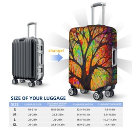YouQu Rainbow Tree Leaves Travel Luggage Suitcase COVER, Washable Suitcase COVERS Elastic, XL - Fits 29-32 inch luggage (No Suitcase)