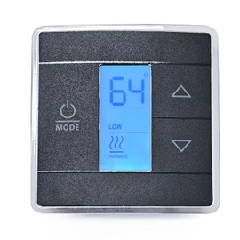 Lrichy RV Thermostat Replacement Compatible with Dometic CT Thermostat 3316250.712, 3-Wire Single Zone Wall Digital Thermostat Control for Cool/Heat, 12V DC, Touch-Sensitive, Blue Backlight, Frosted