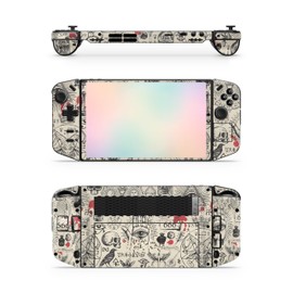 ZOOMHITSKINS Glitter Gaming Skin Compatible with Lenovo Legion GO Skin, Alchemy Dark Magic Conspiracy Horror, Made in The USA