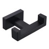Angle Simple Double Towel Hook Matte Black, Stainless Steel Bathroom