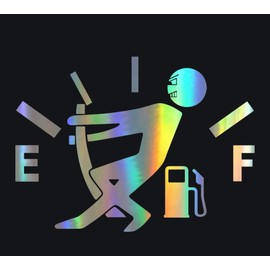 2Pcs Colorful Funny Fuel Tank Stickers Reflective Fuel Lid Decal Hilarious Decal for Most Vehicle Car Truck Gas Cap Door, Easy Install On Individual (Colorful)