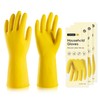 MNOPQ 6 Pairs Rubber Cleaning Gloves,Reusable Dishwashing Gloves,Household Dish Gloves